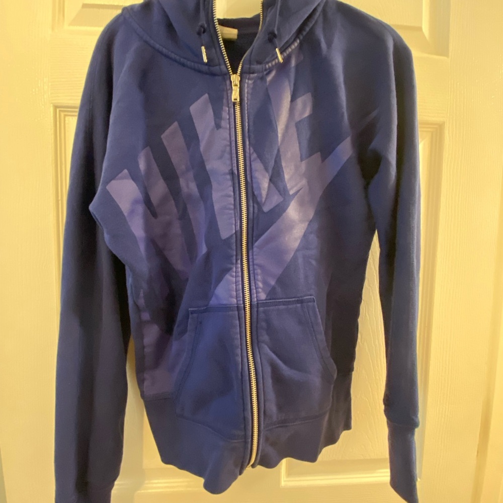 Nike Blue Zip-Up Hoodie